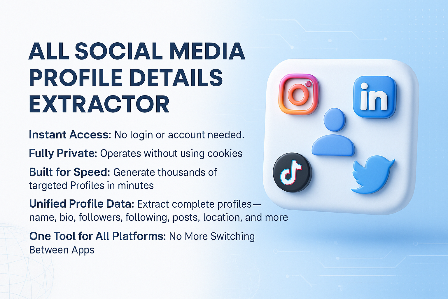 All Social Media Profile Details Extractor